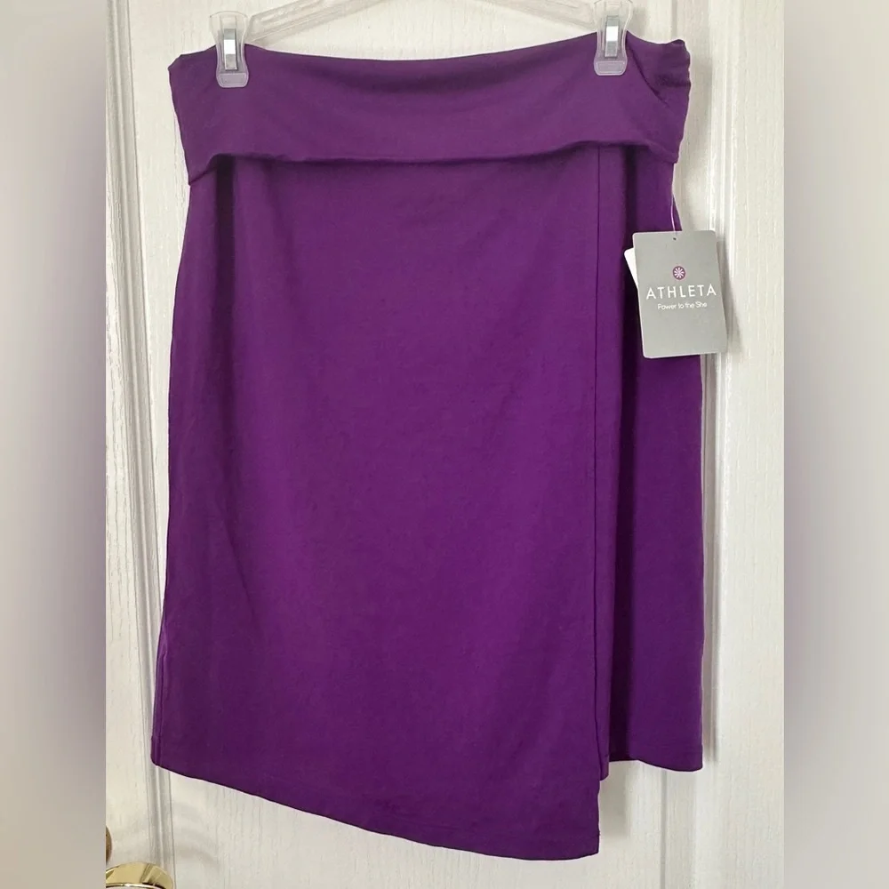 Athleta Purple Seaside Foldover Mini Skirt - Size: M - NWT - Picture 2 of 7
